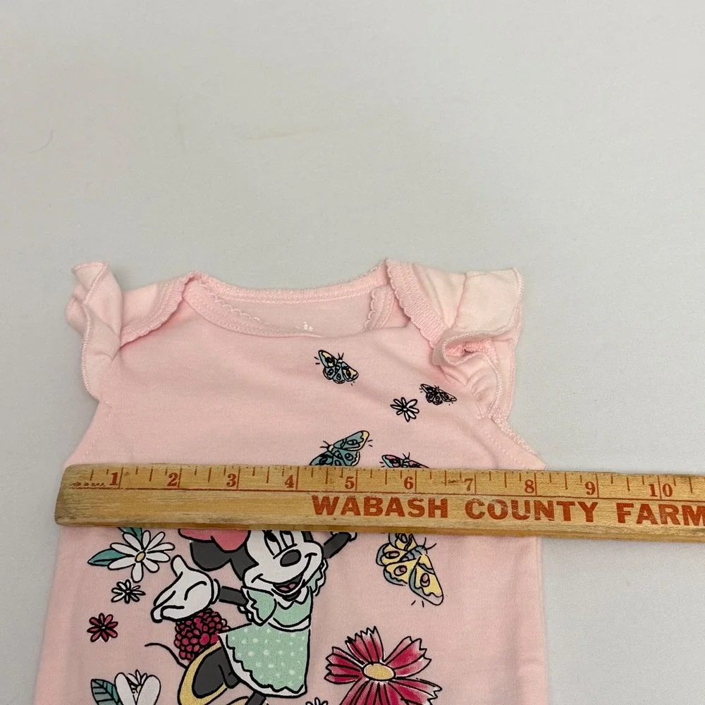 Way‎ to Celebrate Disney Baby Girl Bodysuits 3-6M Navy Pink Minnie Mouse 2 Pack
